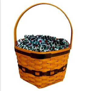 Longaberger Christmas Snowflake 1997 maple large wood basket